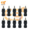 4mm 15A Black color Female socket banana connectors pack of 10pcs